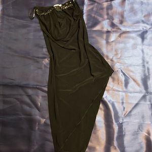 Slant Slit Little black dress